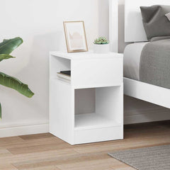 vidaXL End Table White 30.5 x 30 x 45 cm Engineered Wood 4