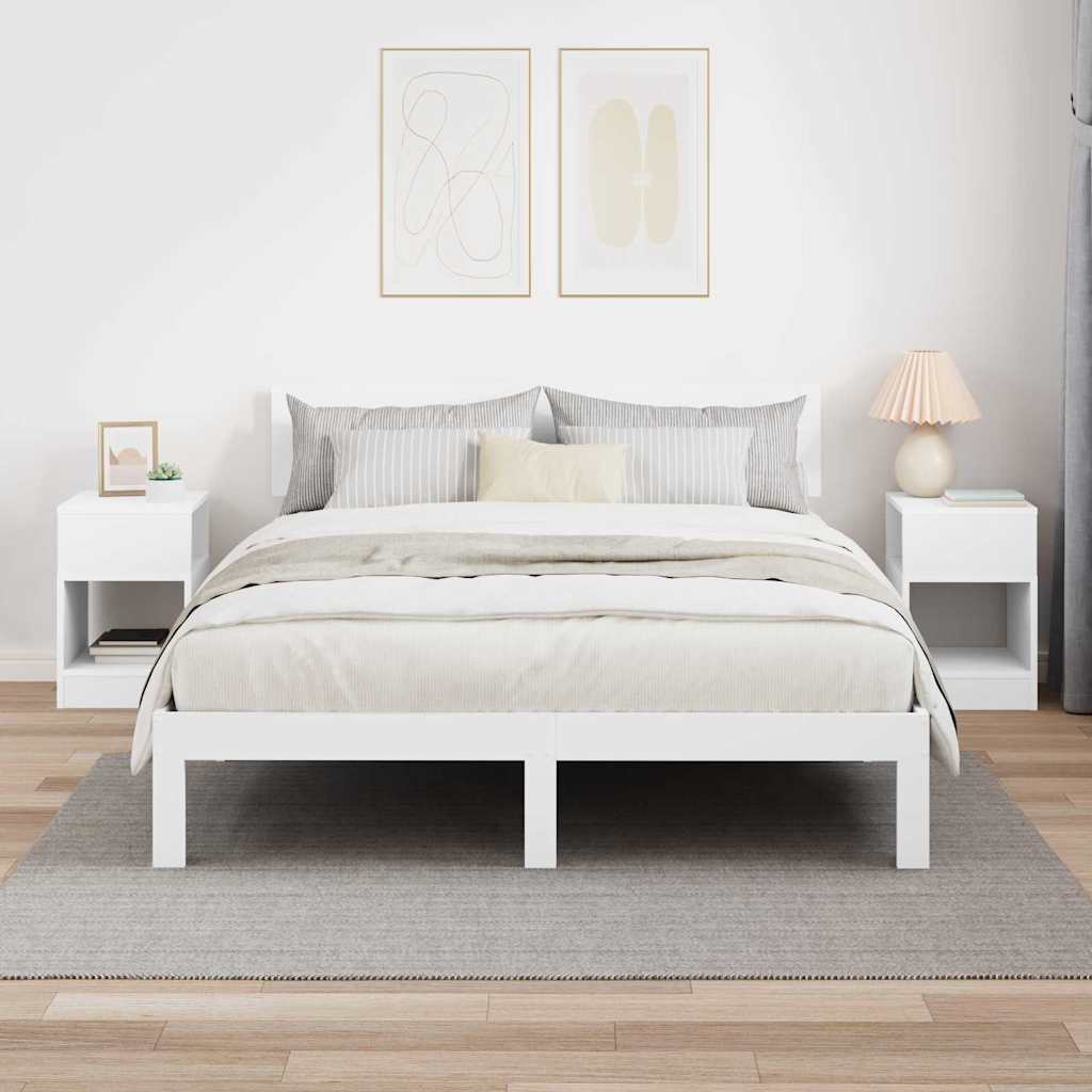 vidaXL End Table 2 pcs White 30.5 x 30 x 45 cm Engineered Wood 4