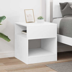 vidaXL End Table White 40.5 x 40 x 45 cm Engineered Wood 4