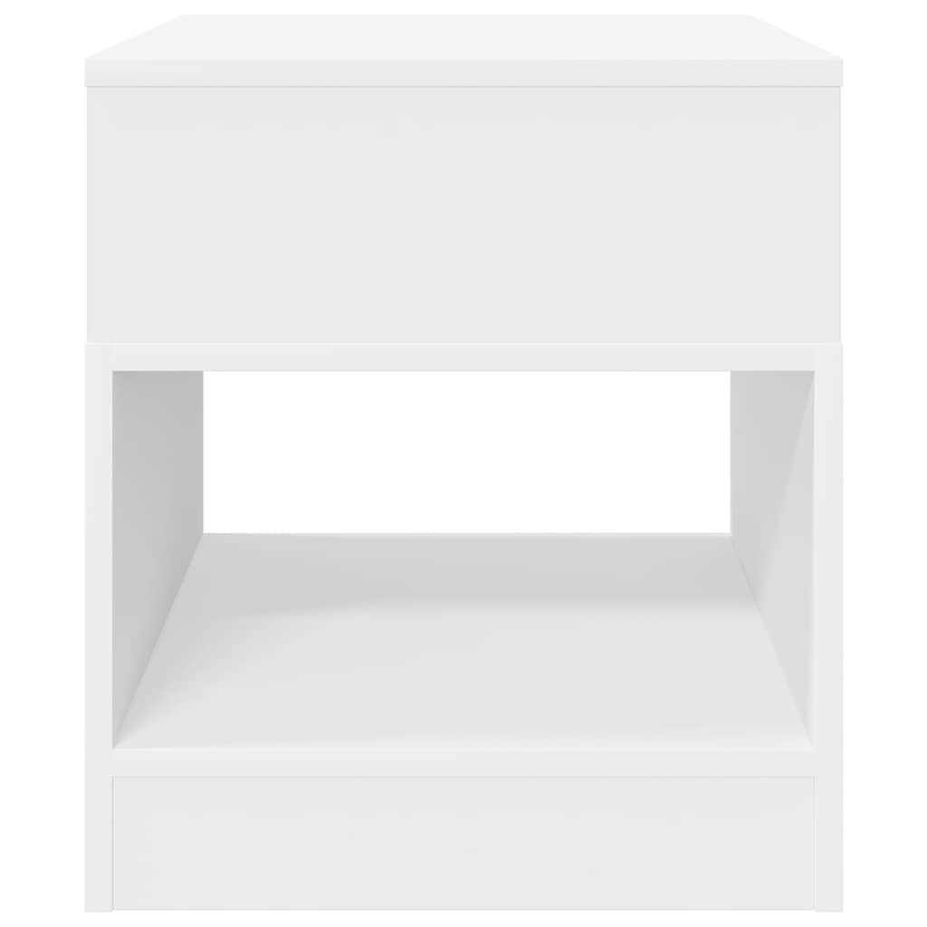 vidaXL End Table White 40.5 x 40 x 45 cm Engineered Wood 5
