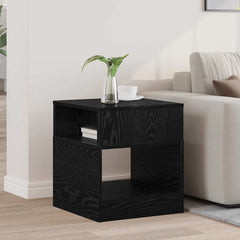 vidaXL End Table Black Oak 40.5 x 40 x 45 cm Engineered Wood 1