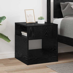 vidaXL End Table Black Oak 40.5 x 40 x 45 cm Engineered Wood 4