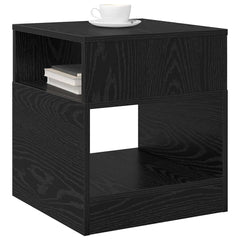 vidaXL End Table Black Oak 40.5 x 40 x 45 cm Engineered Wood 3