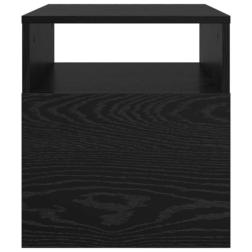 vidaXL End Table Black Oak 40.5 x 40 x 45 cm Engineered Wood 6