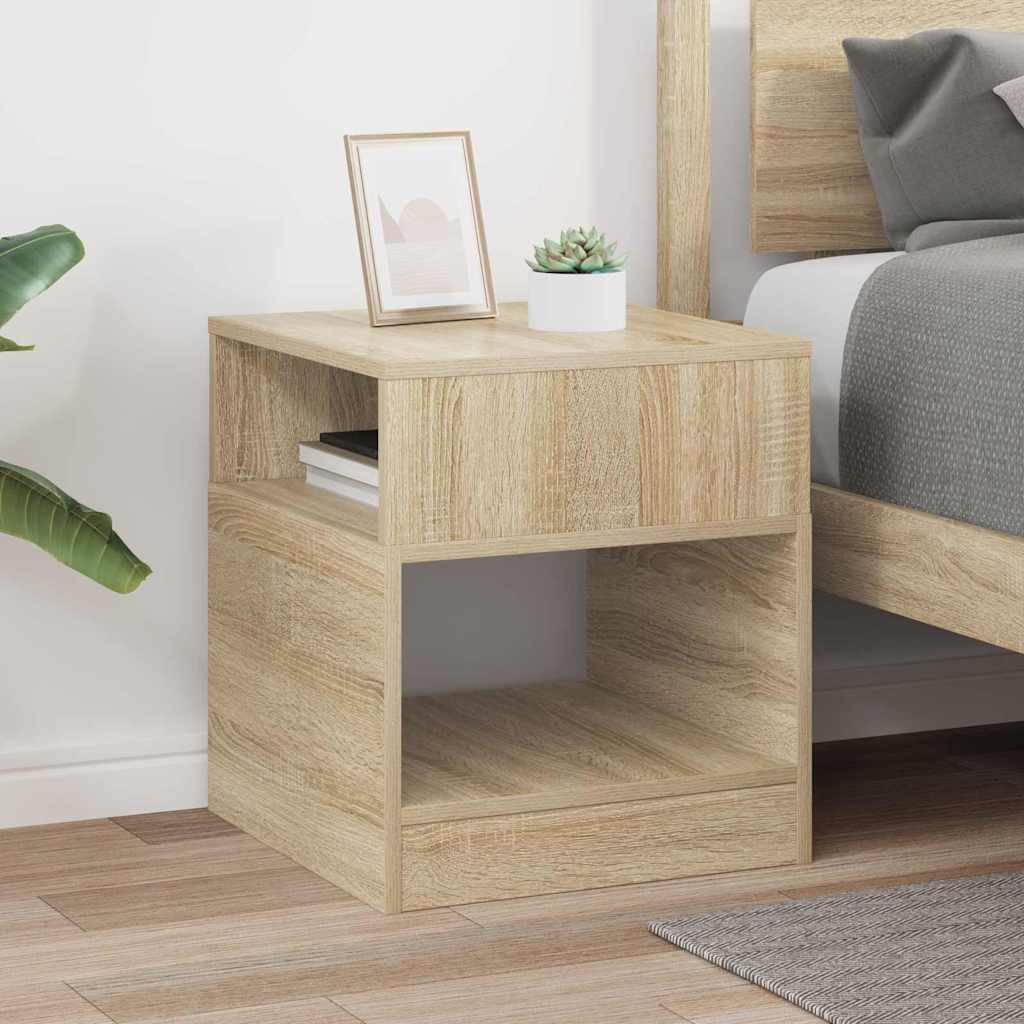 vidaXL End Table Sonoma Oak 40.5 x 40 x 45 cm Engineered Wood 4