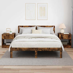 vidaXL End Table 2 pcs Smoked Oak 40.5 x 40 x 45 cm Engineered Wood 4