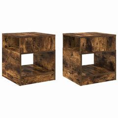 vidaXL End Table 2 pcs Smoked Oak 40.5 x 40 x 45 cm Engineered Wood 2