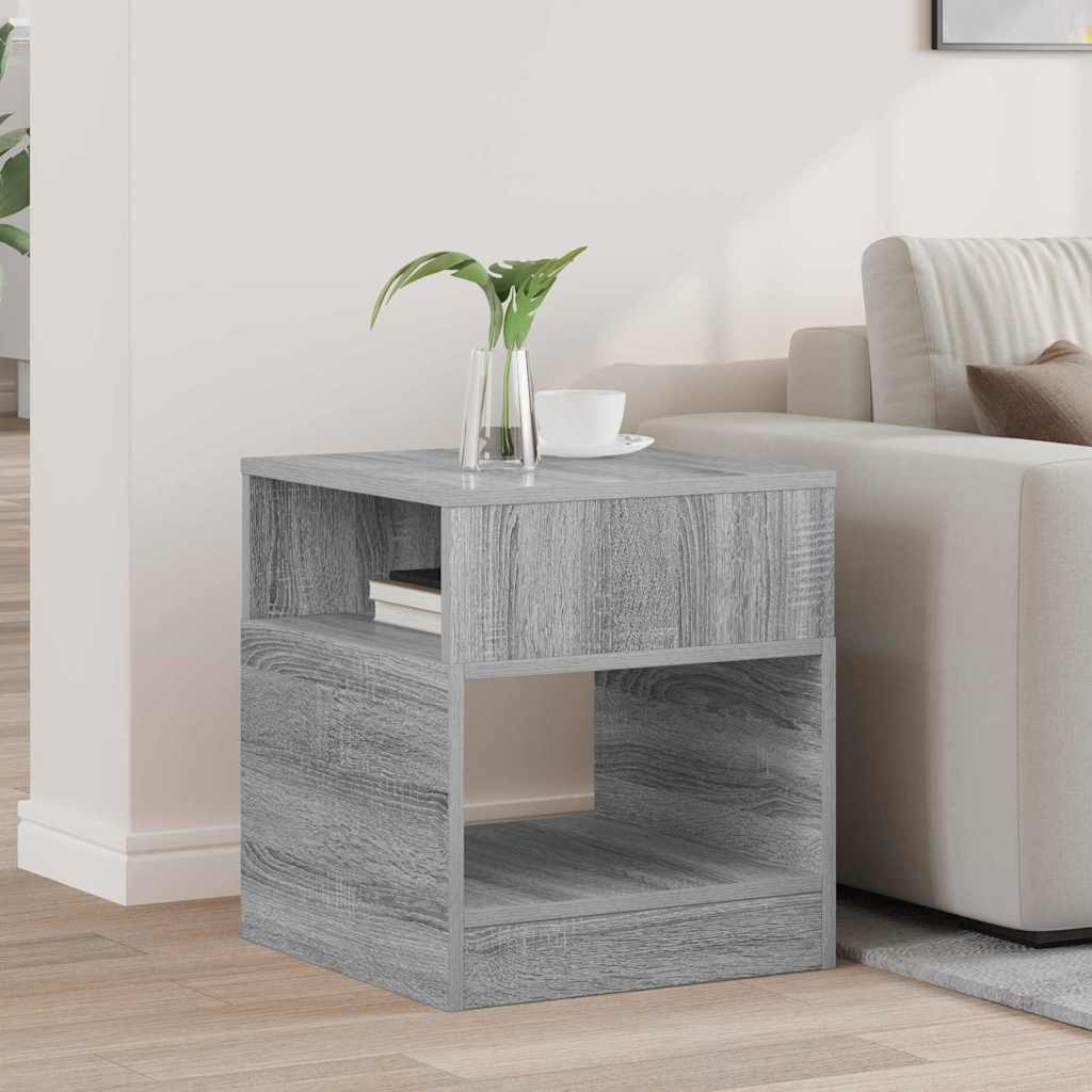 vidaXL End Table Grey Sonoma 40.5 x 40 x 45 cm Engineered Wood 1