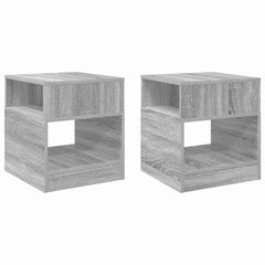 End Table 2 pcs Grey Sonoma Engineered Wood, image 2