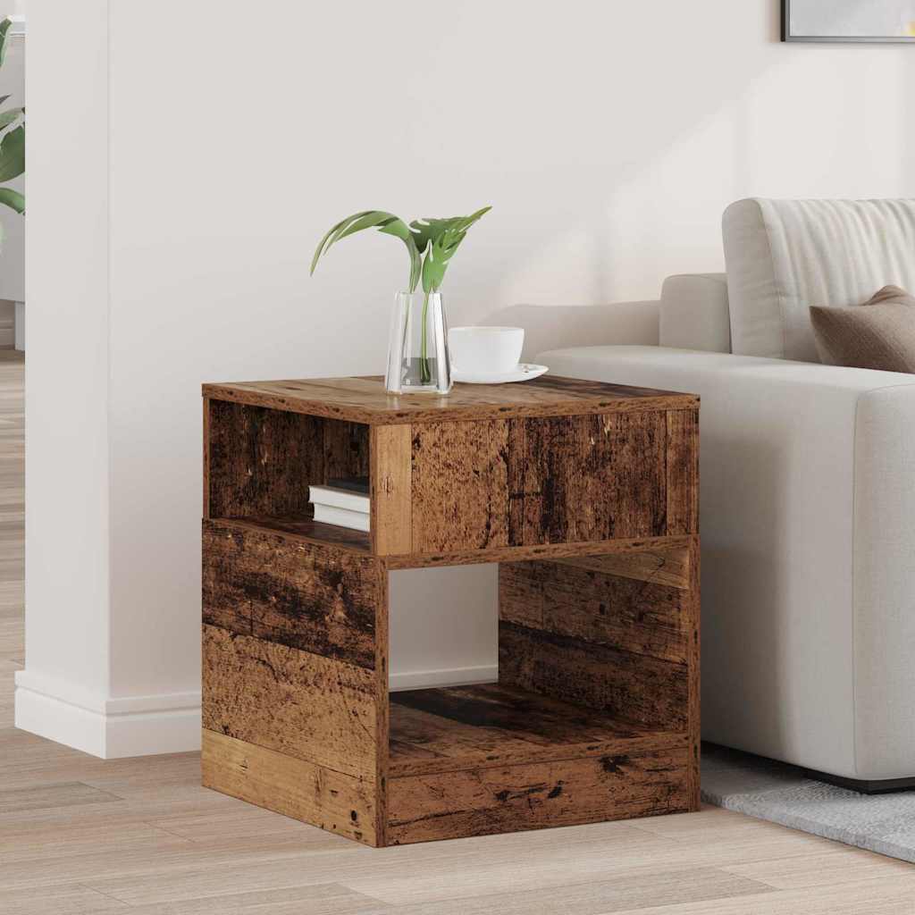 vidaXL End Table Old Wood 40.5 x 40 x 45 cm Engineered Wood 1