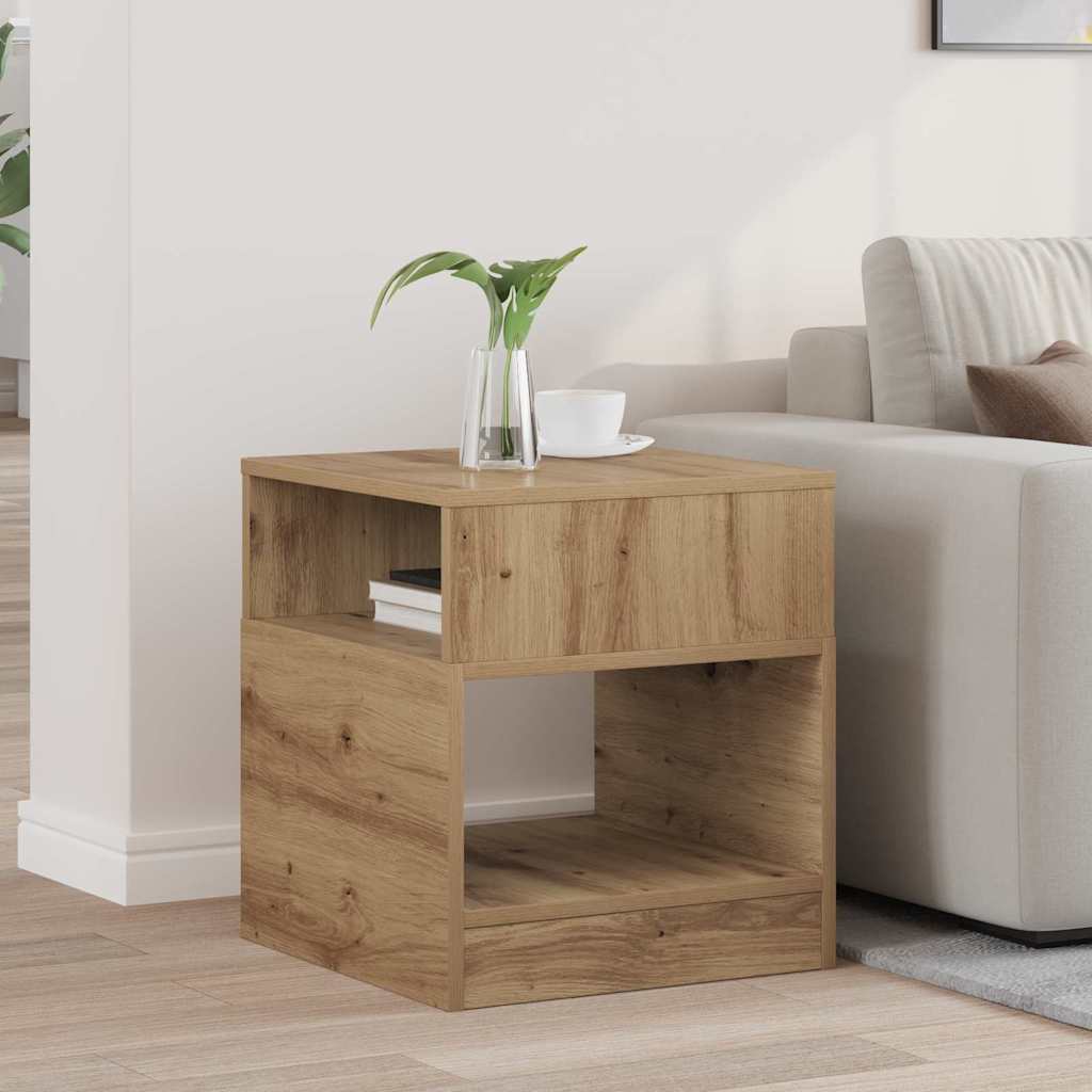 vidaXL End Table Artisan Oak 40.5 x 40 x 45 cm Engineered Wood 1