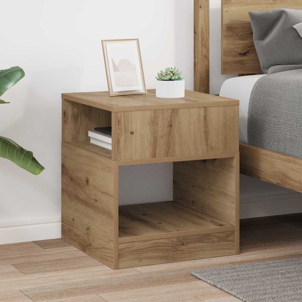 vidaXL End Table Artisan Oak 40.5 x 40 x 45 cm Engineered Wood 4
