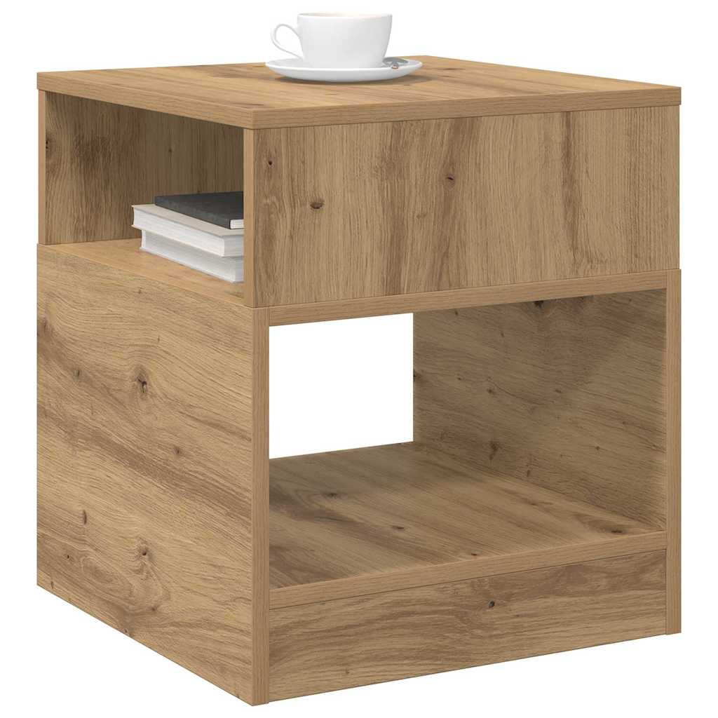 vidaXL End Table Artisan Oak 40.5 x 40 x 45 cm Engineered Wood 3
