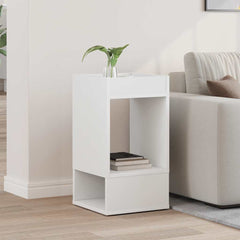 vidaXL End Table White 30 x 30 x 56 cm Engineered Wood 1