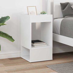 vidaXL End Table White 30 x 30 x 56 cm Engineered Wood 4