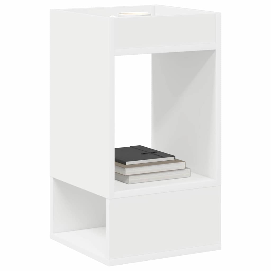 vidaXL End Table White 30 x 30 x 56 cm Engineered Wood 3
