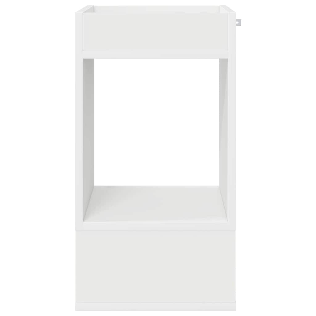 vidaXL End Table 2 pcs White 30 x 30 x 56 cm Engineered Wood 6