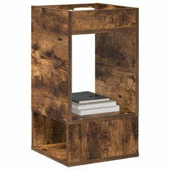 vidaXL End Table Smoked Oak 30 x 30 x 56 cm Engineered Wood 3