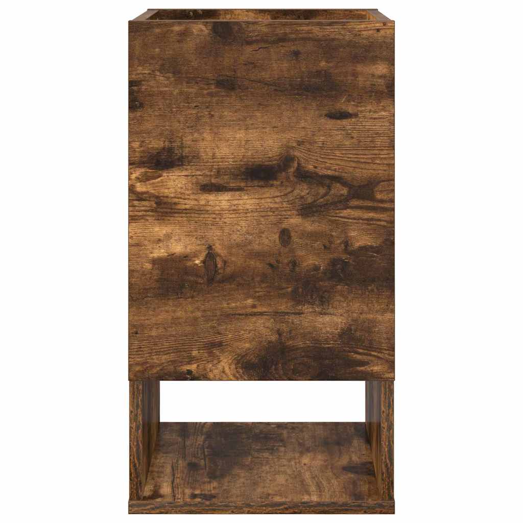 vidaXL End Table Smoked Oak 30 x 30 x 56 cm Engineered Wood 6