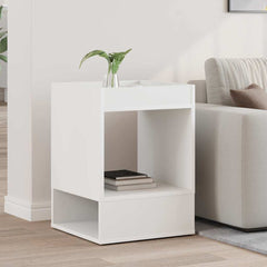 vidaXL End Table White 40 x 40 x 56 cm Engineered Wood 1
