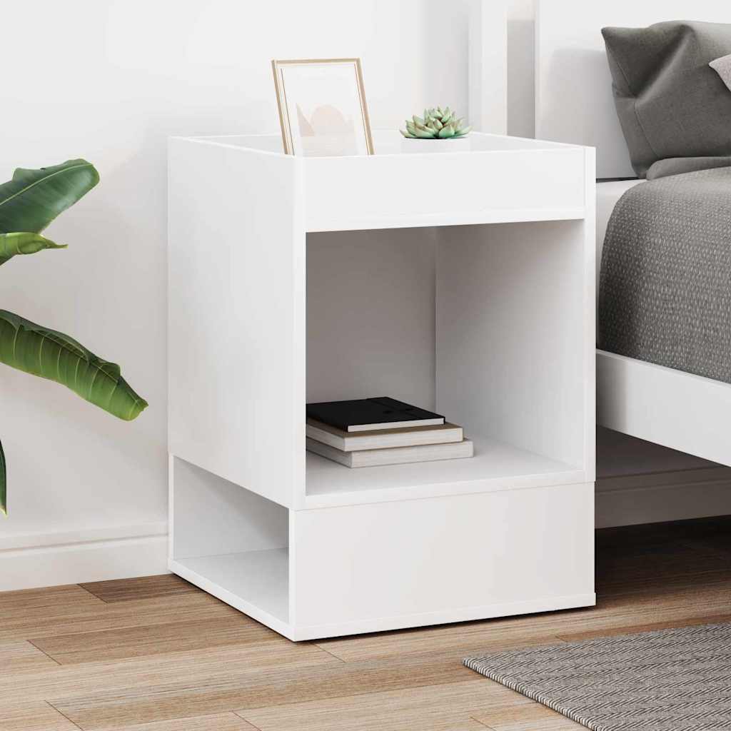 vidaXL End Table White 40 x 40 x 56 cm Engineered Wood 4