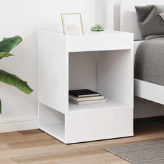 vidaXL End Table White 40 x 40 x 56 cm Engineered Wood 4
