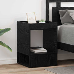 vidaXL End Table 2 pcs Black Oak 40 x 40 x 56 cm Engineered Wood 1