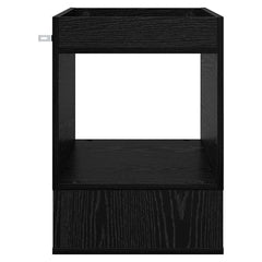 vidaXL End Table 2 pcs Black Oak 40 x 40 x 56 cm Engineered Wood 6