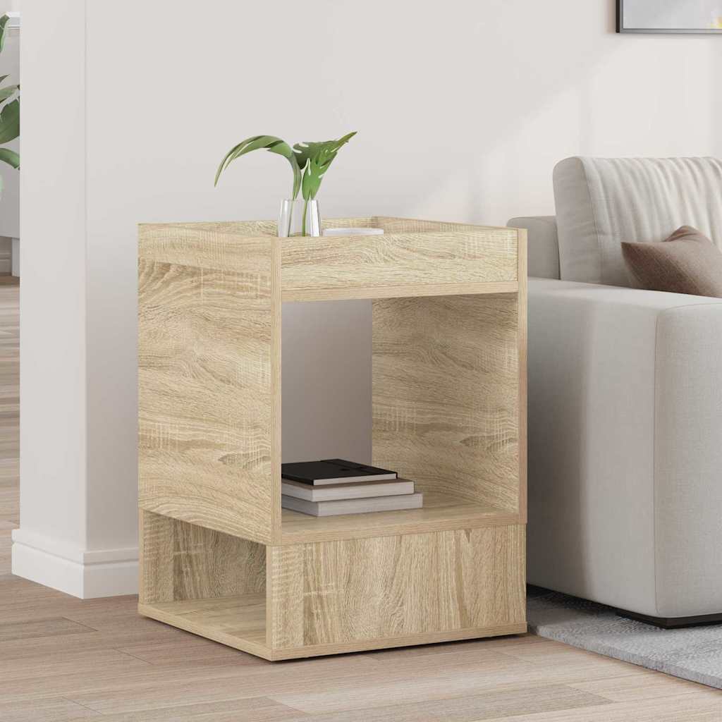 vidaXL End Table Sonoma Oak 40 x 40 x 56 cm Engineered Wood 1