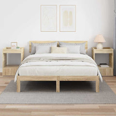 vidaXL End Table 2 pcs Sonoma Oak 40 x 40 x 56 cm Engineered Wood 4