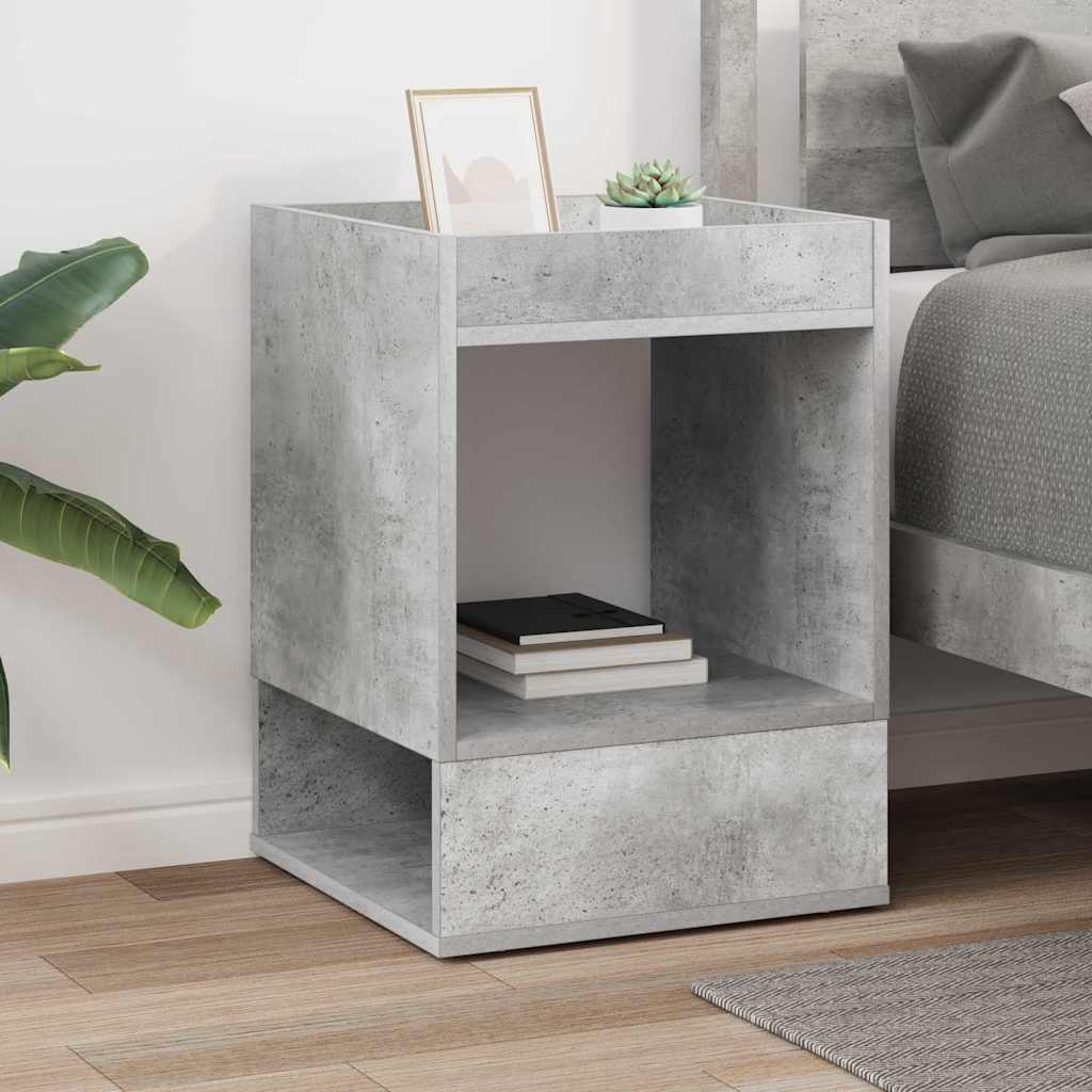vidaXL End Table Concrete Grey 40 x 40 x 56 cm Engineered Wood 4