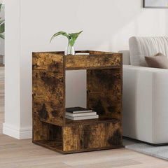 vidaXL End Table Smoked Oak 40 x 40 x 56 cm Engineered Wood 1