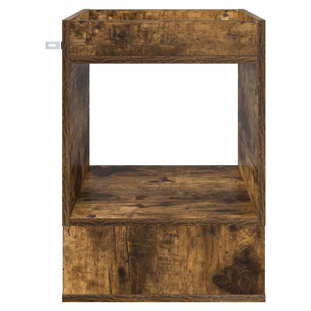 vidaXL End Table Smoked Oak 40 x 40 x 56 cm Engineered Wood 5