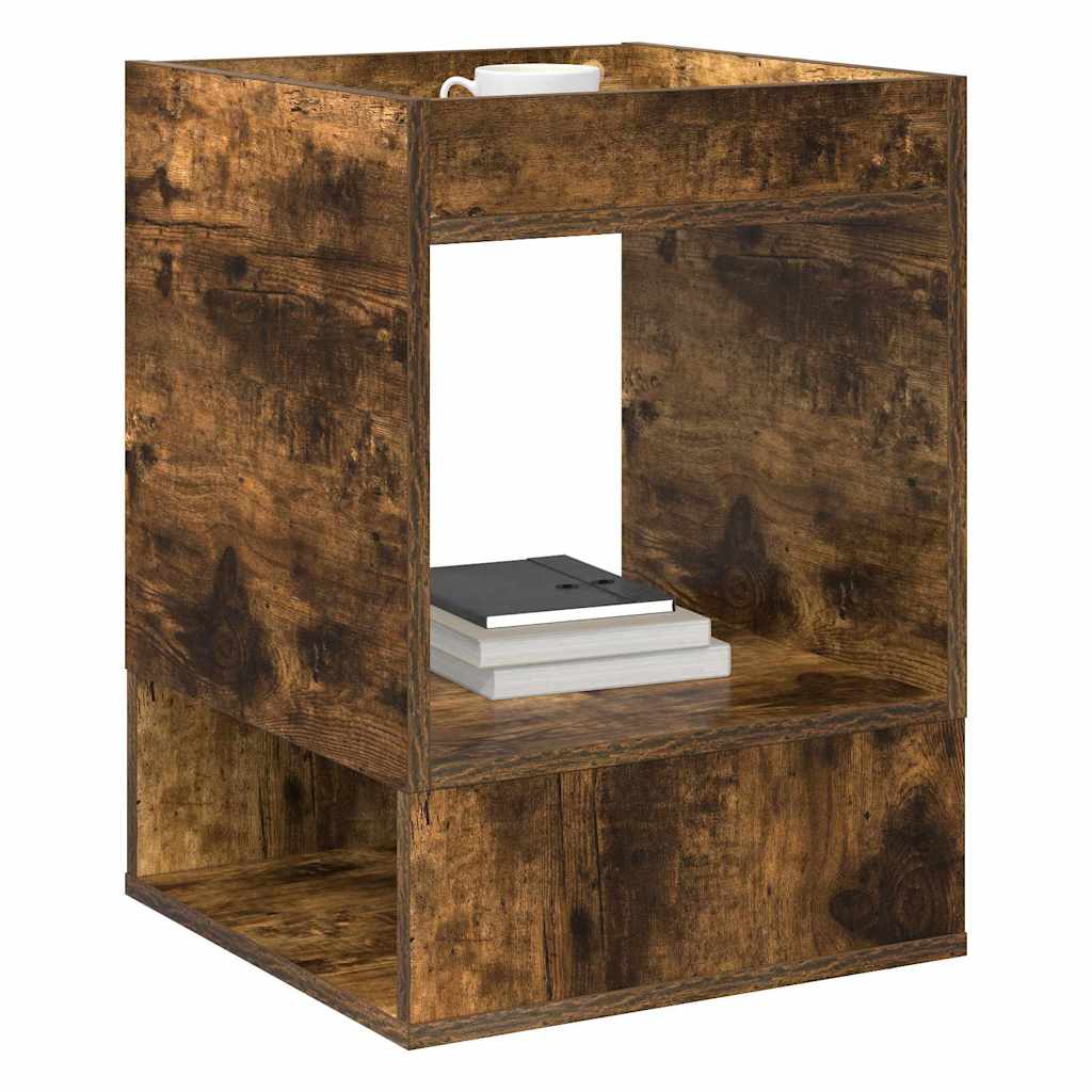 vidaXL End Table Smoked Oak 40 x 40 x 56 cm Engineered Wood 3