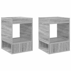 vidaXL End Table 2 pcs Grey Sonoma 40 x 40 x 56 cm Engineered Wood 2