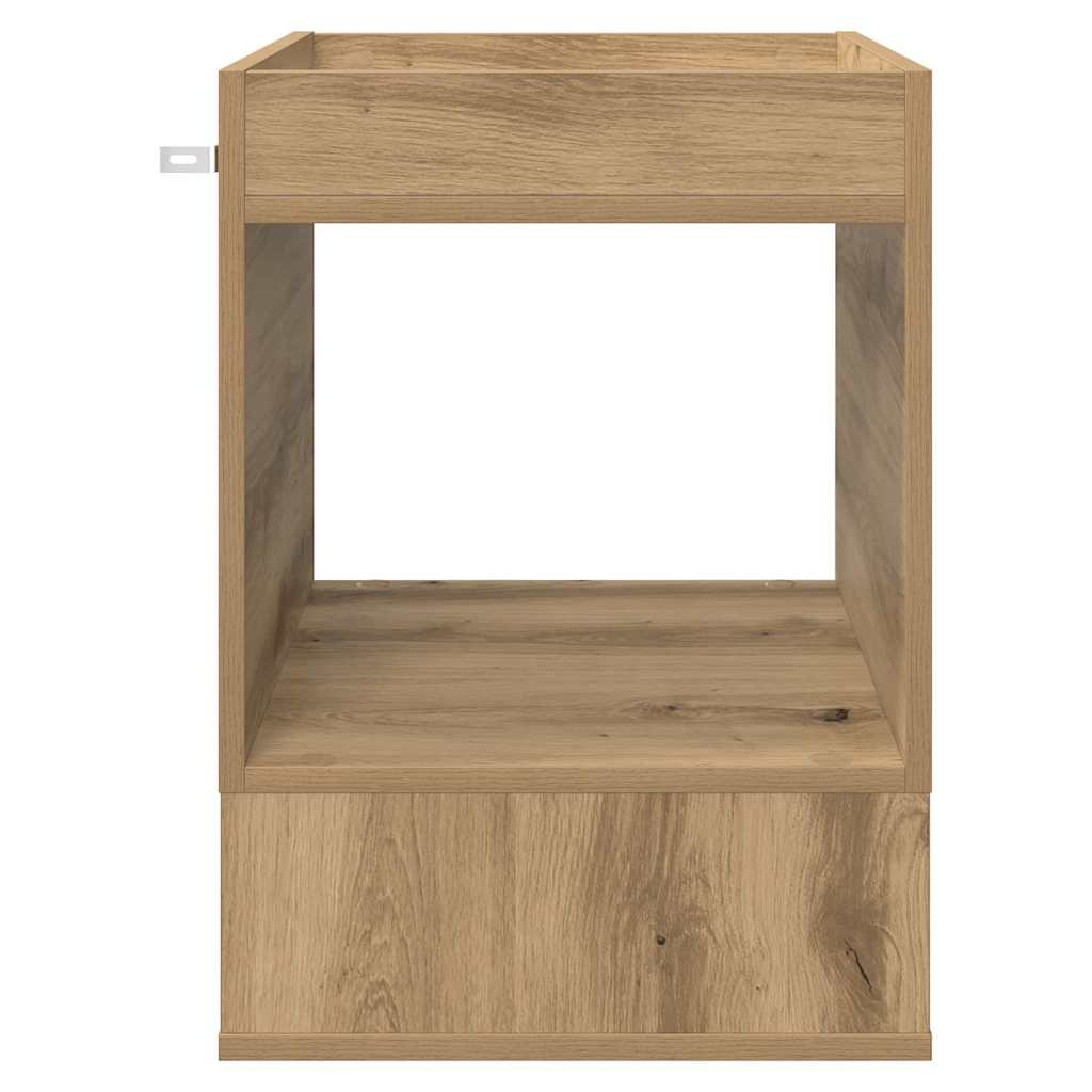 vidaXL End Table Artisan Oak 40 x 40 x 56 cm Engineered Wood 5