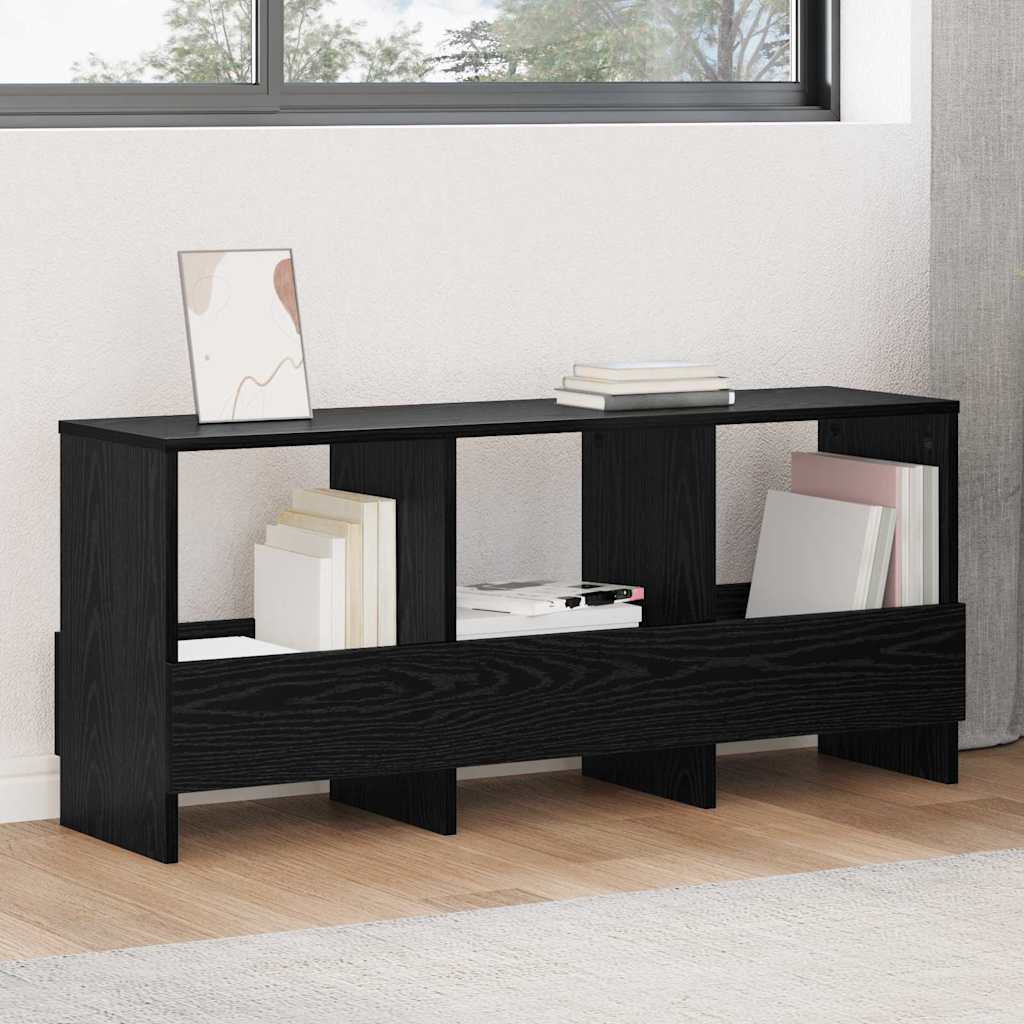 vidaXL Magazine Rack Black Oak 102 x 30 x 45 cm 1