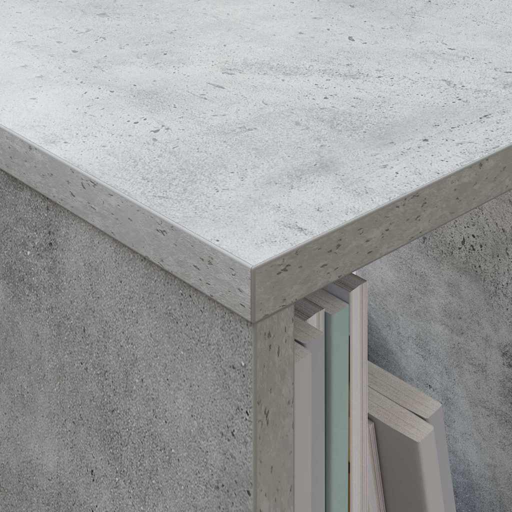 vidaXL Magazine Rack Concrete Grey 102 x 30 x 45 cm 5