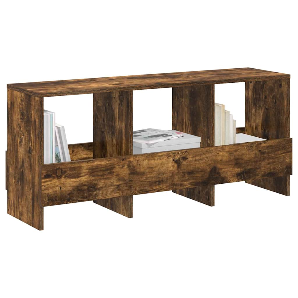 vidaXL Magazine Rack Smoked Oak 102 x 30 x 45 cm 3