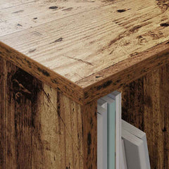 vidaXL Magazine Rack Old Wood 102 x 30 x 45 cm 5