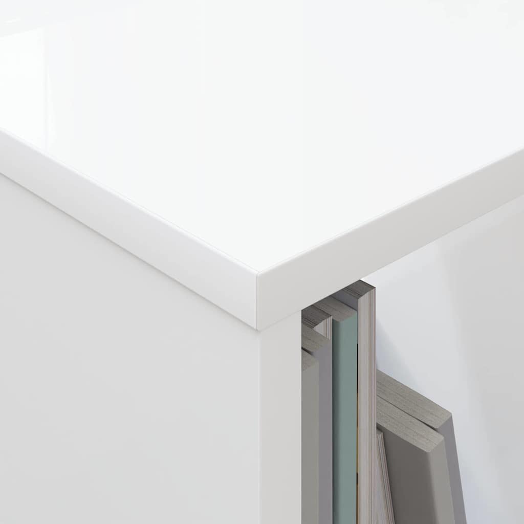 vidaXL Magazine Rack 2 pcs White 35 x 30 x 45 cm 5