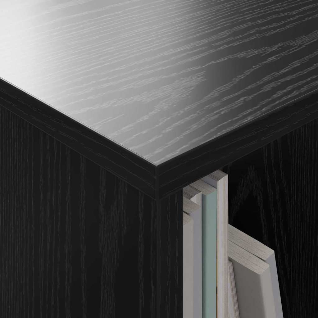 vidaXL Magazine Rack 2 pcs Black Oak 35 x 30 x 45 cm 5