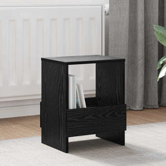 vidaXL Magazine Rack 2 pcs Black Oak 35 x 30 x 45 cm 1