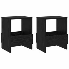vidaXL Magazine Rack 2 pcs Black Oak 35 x 30 x 45 cm 2