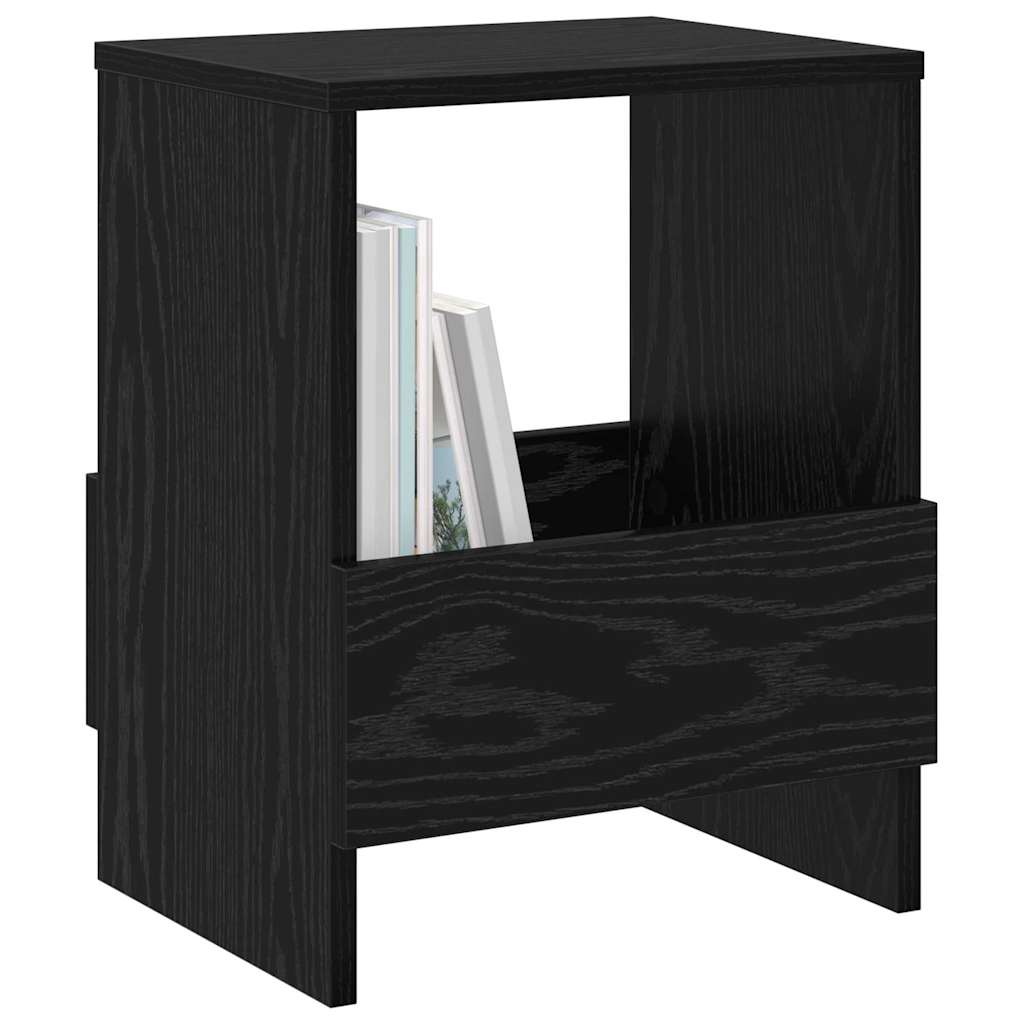 vidaXL Magazine Rack 2 pcs Black Oak 35 x 30 x 45 cm 3