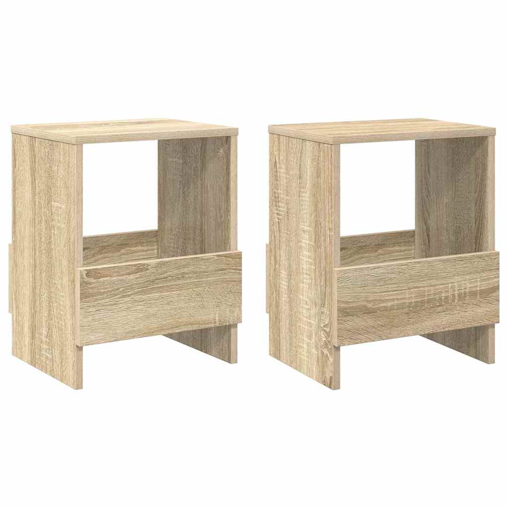 vidaXL Magazine Rack 2 pcs Sonoma Oak 35 x 30 x 45 cm 2