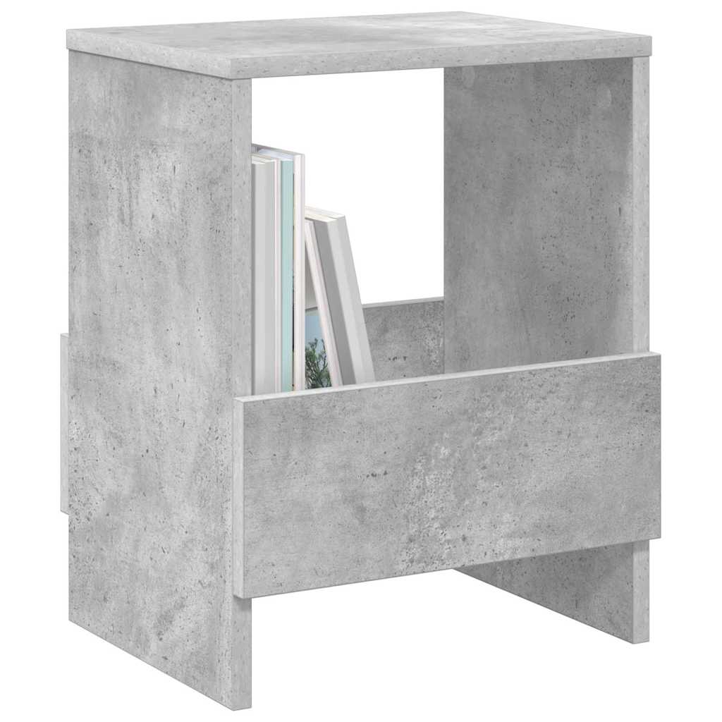vidaXL Magazine Rack 2 pcs Concrete Grey 35 x 30 x 45 cm 3