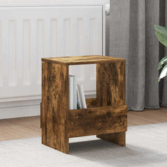 vidaXL Magazine Rack 2 pcs Smoked Oak 35 x 30 x 45 cm 1