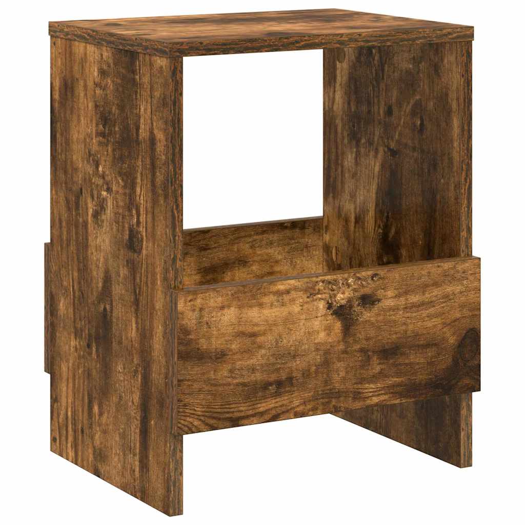 vidaXL Magazine Rack 2 pcs Smoked Oak 35 x 30 x 45 cm 6