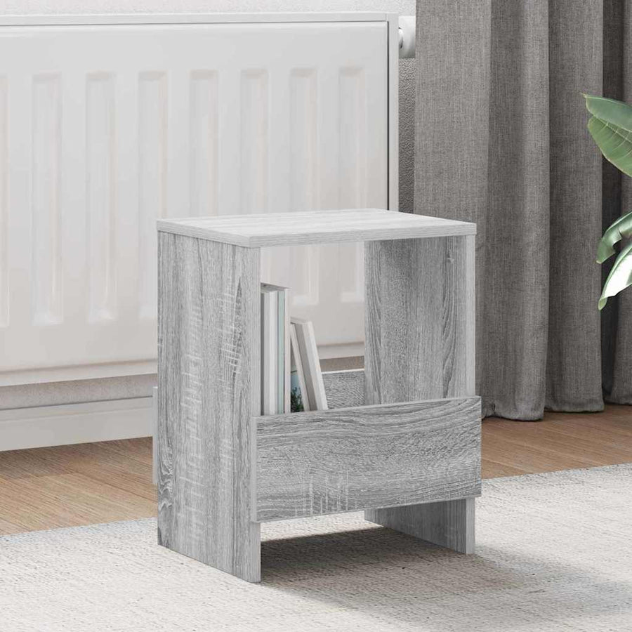 Magazine Rack 2 pcs Grey Sonoma